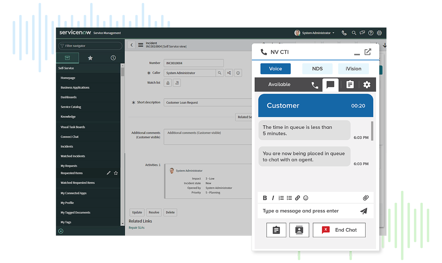 ServiceNow Amazon Connect