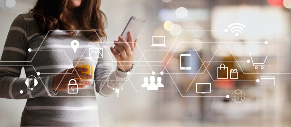 Woman,Using,Mobile,Payments,Online,Shopping,And,Icon,Customer,Network Customer Engagement