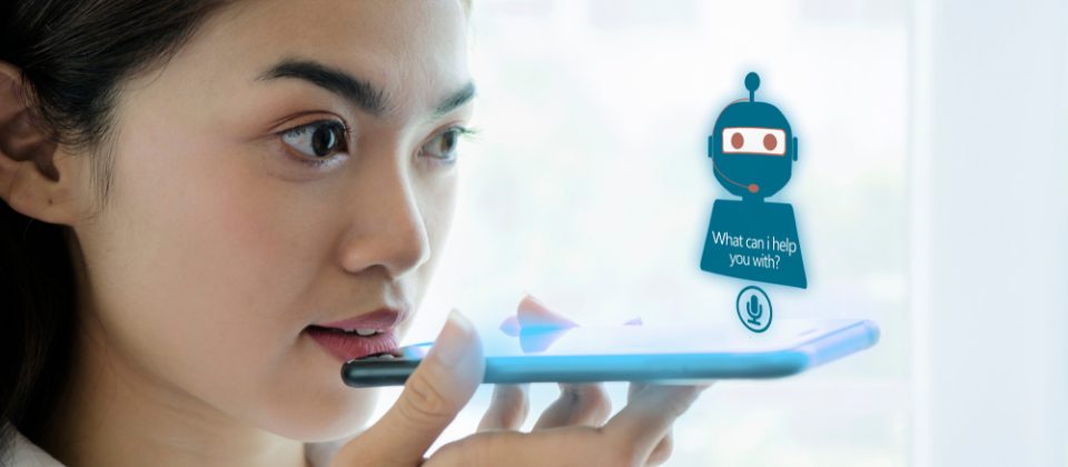 Artificial,Intelligence,ai,Chat,Bot,Concept.,Hands,Holding,Mobile,Phone,On Voice Bots